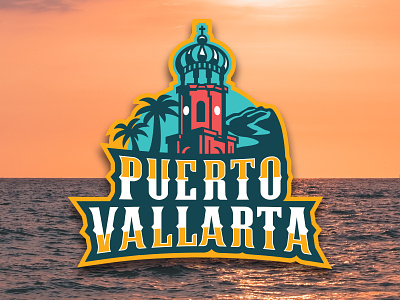 Puerto Vallarta illustration illustrator logo mexico puerto vallarta sticker travel vacation vector