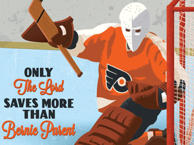 Bernie Parent bernie parent flyers hockey illustration nhl philadelphia flyers sports