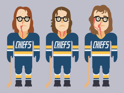 Old Time Hockey hanson brothers hockey illustration slapshot sports