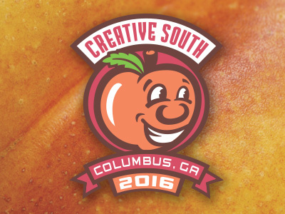 Peachy 2016 creative south georgia illustration logo peach peachy