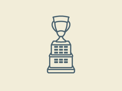 Calder Memorial Trophy calder hockey icon illustration illustrator line art nhl sports trophy