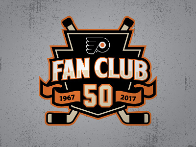 Flyers Fan Club anniversary fan club flyers hockey illustrator logo nhl philadelphia flyers sports sports logo