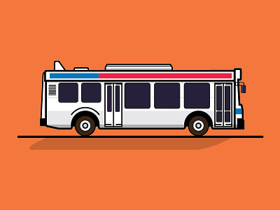 The Wheels On The Bus Go Round And Round bus city illustration illustrator mass transit philadelphia public transportation septa transit transportation