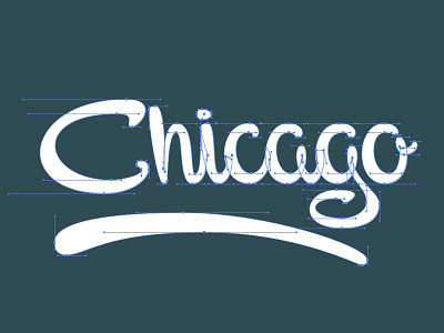 Chic-A-Go! chicago illustration lettering script type typography vector