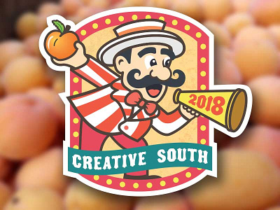 Creative South 2018 barker carnival creative south georgia illustrator peach sticker