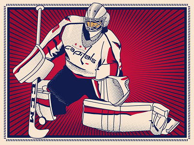 Braden Holtby braden holtby goalie goaltender hockey illustration illustrator phantasm sports vector