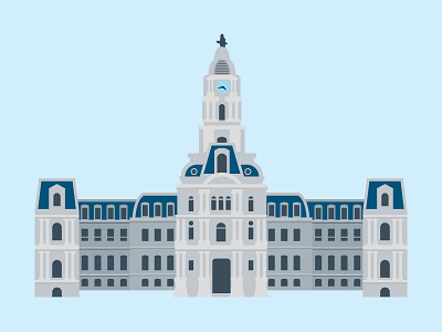 City Hall icon illustration illustrator pennsylvania vector