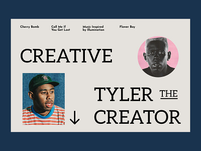 Creative Tyler The Creator 3d app branding creator design figma logo tyler ui ux