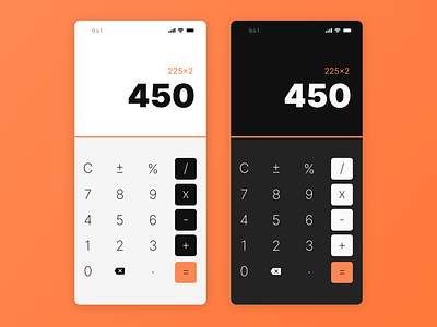 Modern Simple Calculator UI #DailyUI