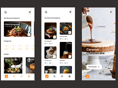 Mobile App Food Recipes app design figma mobile app mobile app design ui uidesign uiux userexperience