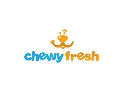 Chewy Fresh animal dog logo design