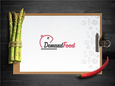 logo for Demand Food food logo design restaurant