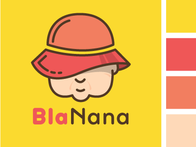 Logo concept for Blanana mobile app grandma grandmother illustration vector