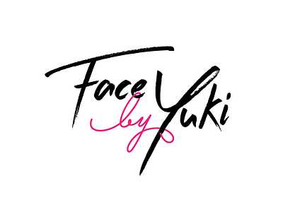 logo for Face By Yuki black logo make pink up