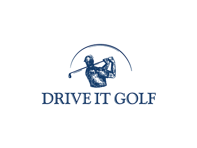 logo for Drive it Golf drive golf logo skatch