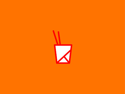 take out chinese food chopsticks food truck icon illustration lines logo mark minimal simple symbol take out