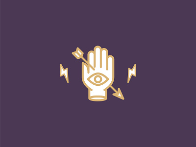 hamsa all seeing eye arrow bolt eye hamsa hand icon lightning lightning bolt lines logo magic mark occult simple