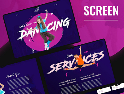 KIS Academy Of Dance branding design illustration landing page landing page design ui ux web website website design