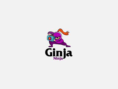 Logo Ginja Ninja biểu tượng hình minh họa illustration kiểu chữ logo thiết kế ui xây dựng thương hiệu