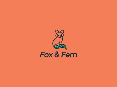 Logo Fox & Fern branding building brand design font chữ hình minh họa logo screen illustration vector