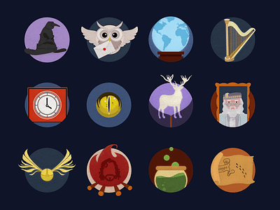 Harry Potter icon app design icon illustration theme ui