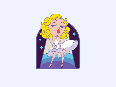 Marilyn Monroe Medal app branding charming design icon illustration logo medal theme ui