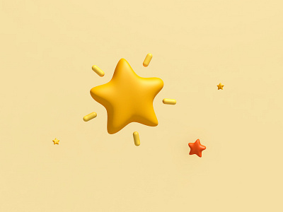 star star star 3dartist c4d cinema 4d clean design illustration star