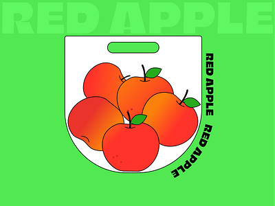 Fruit of the day apple illustration