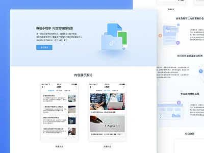 Wechat Mini-app Website layout design icons lander layout portfolio web website wechat