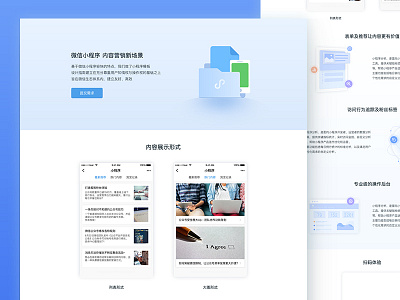 Wechat Mini-app Website layout design icons lander layout portfolio web website wechat