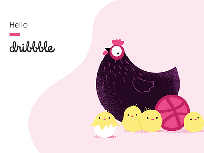 800 600 1x chicken dribbble hello illustrated pink ui