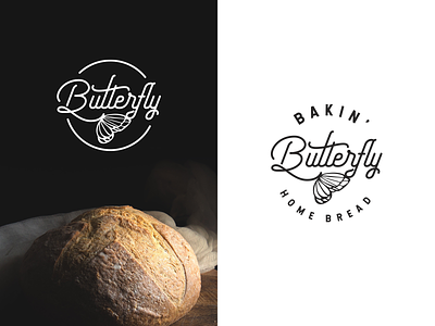 Bakin' Butterfly - Home Bakery Logo bakery bakery logo branding logo typography vector