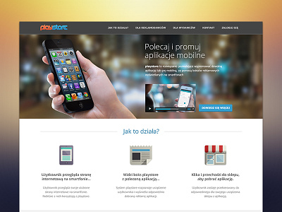 playstore site concept layout site web design
