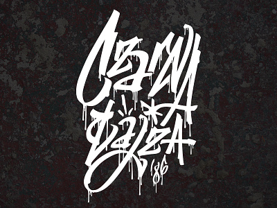 Czarna Łajza [Black Bastard] graffiti t shirt design tag typography vector