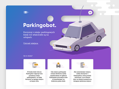 Parkingobot chatbot gradient illustration landingpage