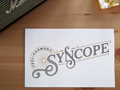 Syncope logo music typogaphy vector