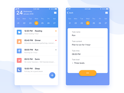 2018 first bus calendar management task ue ui ux