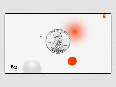 Preloader coin glow sphere ui web