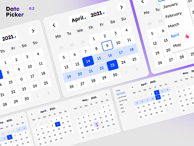 Date Picker 0.2 calendar date date picker dates double view figma presets range ui variants