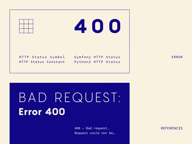 Error: 400 Bad Request 400 animation bad challenge error interaction request typography weekly