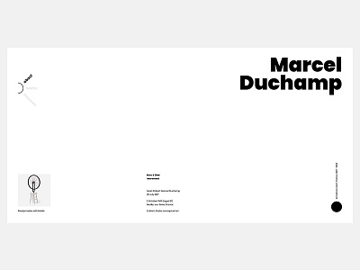 MD. About page — Experimental UI #4 clear duchamp experimental marcel typography ui web