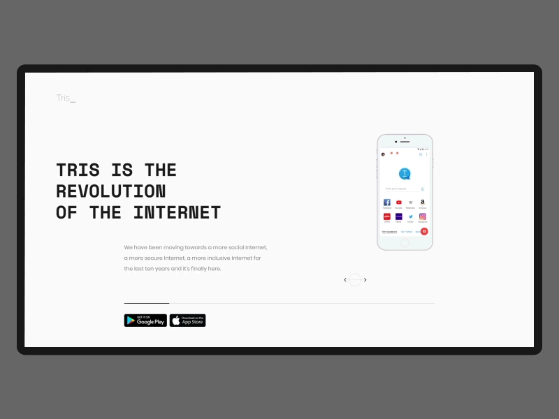 Tris — Revolution analysis clear horizontal interactions micro revolution ui web