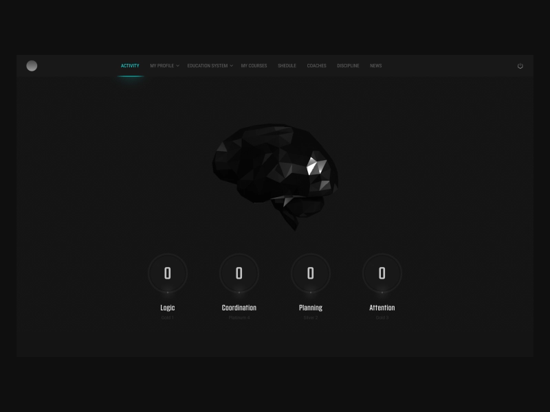 Zero progress. WIP 3d cinema 4d dark level main screen progress ui web webgl