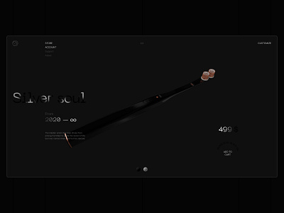 Silver Soul. M 3d black bronze burger cinema 4d clear dark glow main silver toothbrush typography ui web