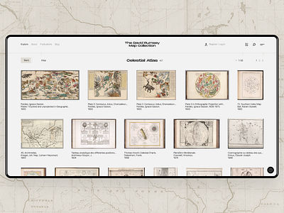 DRMC. Celestial Atlas celestial clear experimental map typography ui web web design