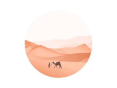Desert design flat icon illustration ui