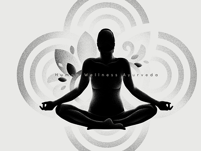 Meditation abstract adobe adobe illustrator adobe photoshop ayurveda blackandwhite brand identity branding design digitalart drawing fitness girl graphic design identity illustration indian medical meditation wellness