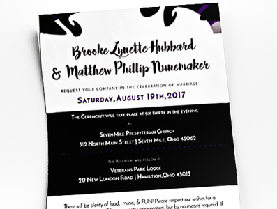 Nunemaker Wedding: Invitation Design