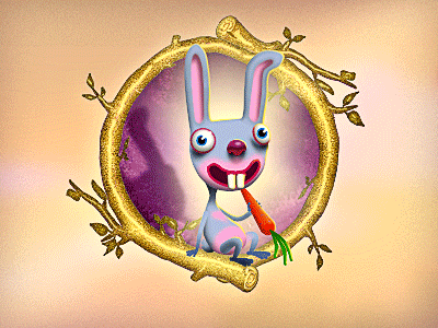 Rabbit animation carrot character game rabbit slot