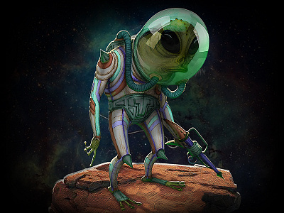 Alien animation character free game green illustration spins